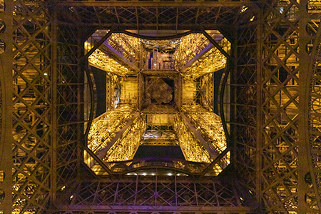 Underskirt View of the Eiffel Tower